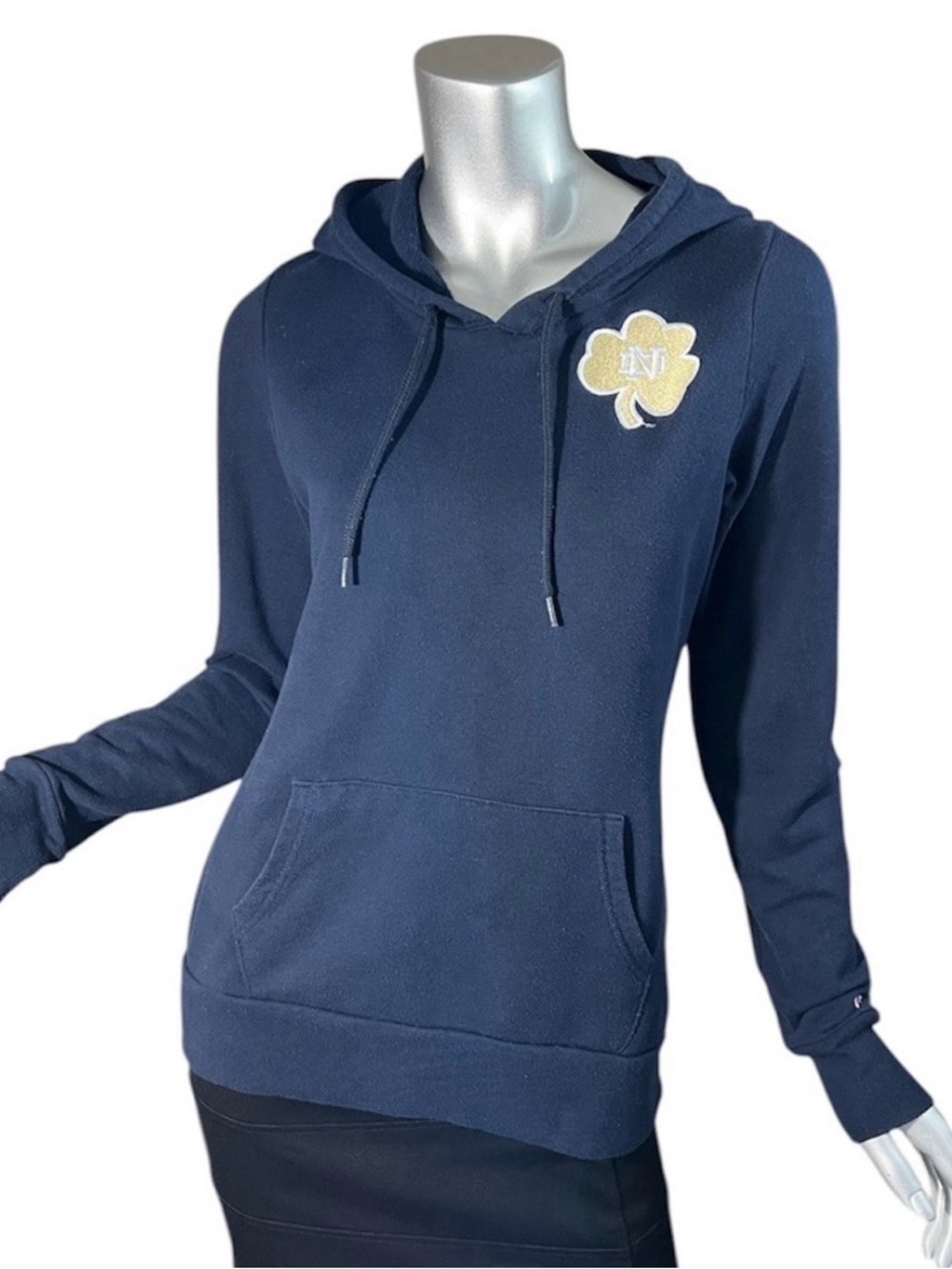 Notre Dame Women's Navy Hoodie with Patch